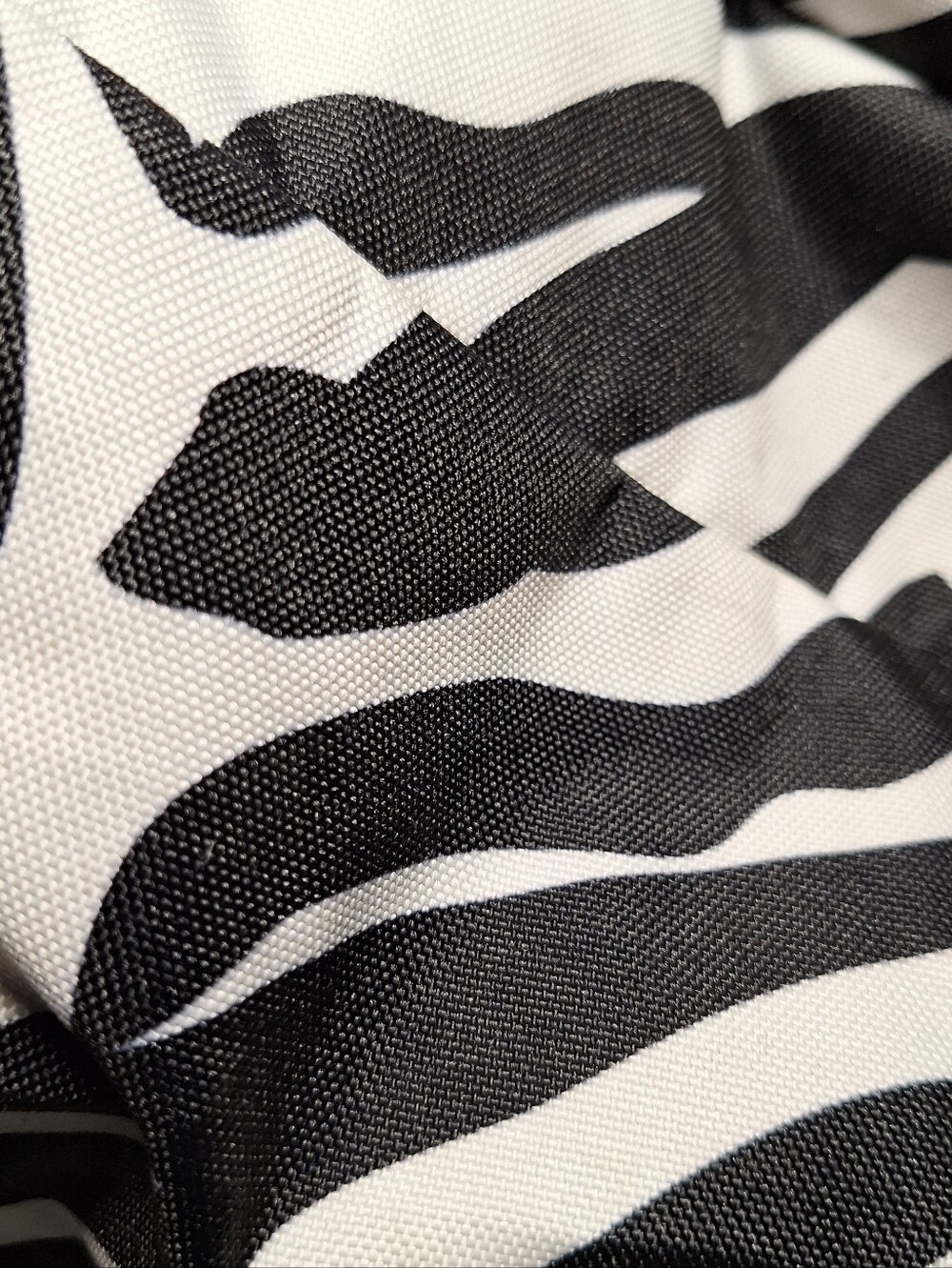 Jansport Backpack, Zebra Stripes, Black & White w/Blue Accents - Picture 9 of 16